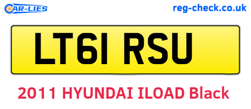 LT61RSU are the vehicle registration plates.