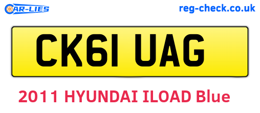 CK61UAG are the vehicle registration plates.