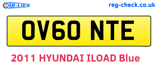 OV60NTE are the vehicle registration plates.