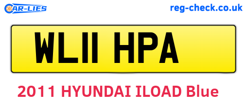 WL11HPA are the vehicle registration plates.