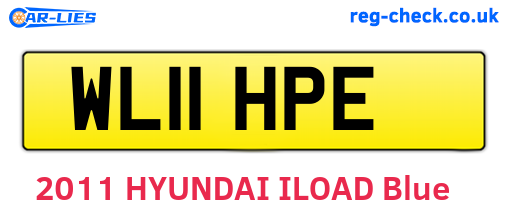 WL11HPE are the vehicle registration plates.