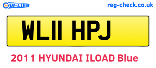 WL11HPJ are the vehicle registration plates.