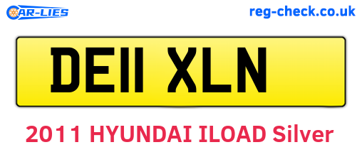 DE11XLN are the vehicle registration plates.