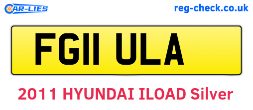 FG11ULA are the vehicle registration plates.