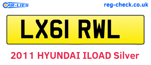 LX61RWL are the vehicle registration plates.