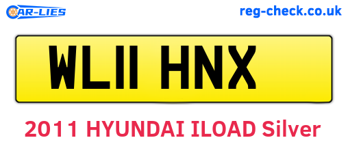 WL11HNX are the vehicle registration plates.