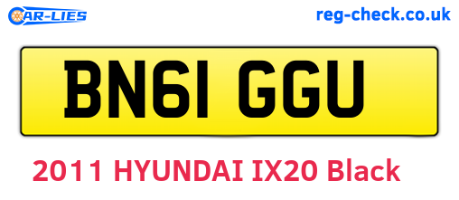 BN61GGU are the vehicle registration plates.