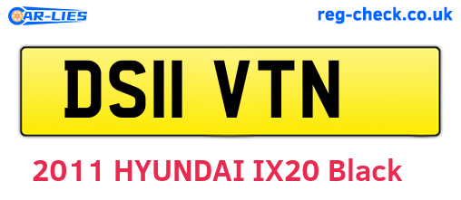 DS11VTN are the vehicle registration plates.