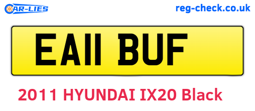 EA11BUF are the vehicle registration plates.