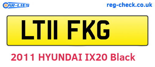 LT11FKG are the vehicle registration plates.
