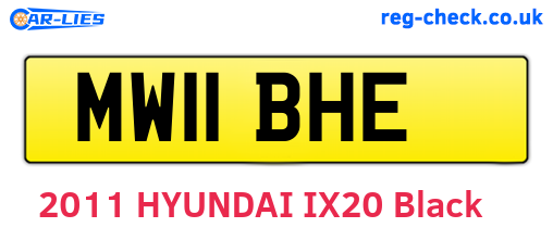 MW11BHE are the vehicle registration plates.