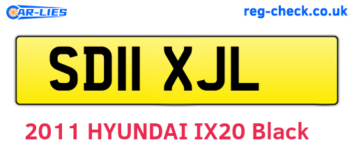 SD11XJL are the vehicle registration plates.