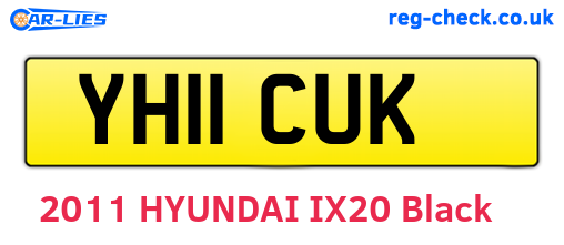 YH11CUK are the vehicle registration plates.