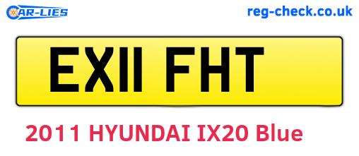 EX11FHT are the vehicle registration plates.