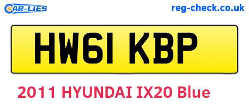 HW61KBP are the vehicle registration plates.