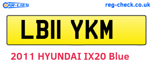 LB11YKM are the vehicle registration plates.