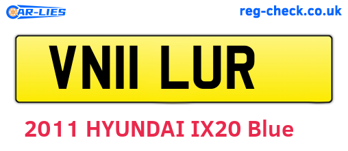 VN11LUR are the vehicle registration plates.