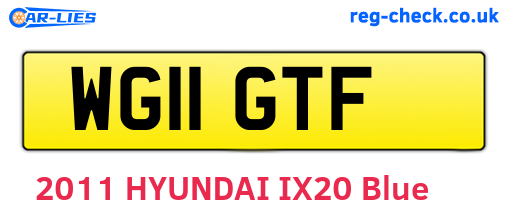 WG11GTF are the vehicle registration plates.
