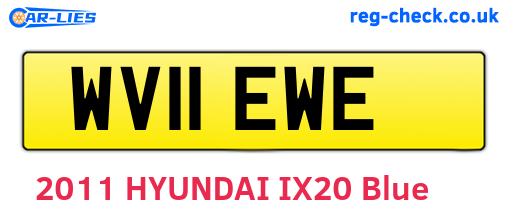 WV11EWE are the vehicle registration plates.