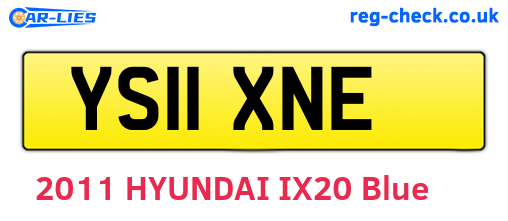 YS11XNE are the vehicle registration plates.
