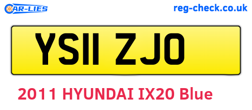 YS11ZJO are the vehicle registration plates.