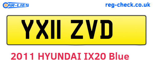 YX11ZVD are the vehicle registration plates.