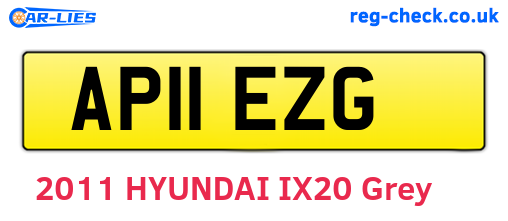 AP11EZG are the vehicle registration plates.