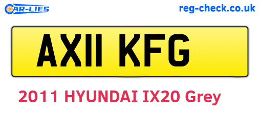 AX11KFG are the vehicle registration plates.