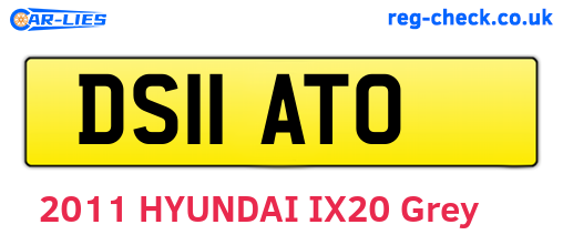 DS11ATO are the vehicle registration plates.