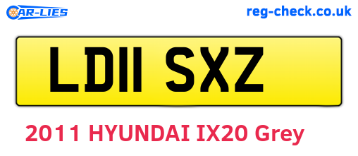 LD11SXZ are the vehicle registration plates.