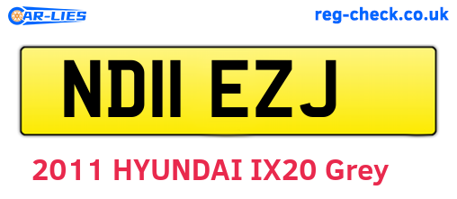 ND11EZJ are the vehicle registration plates.