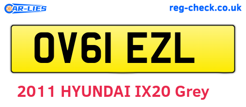 OV61EZL are the vehicle registration plates.