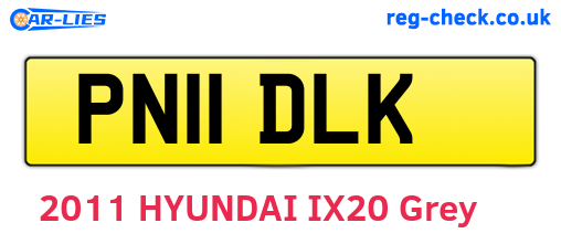 PN11DLK are the vehicle registration plates.