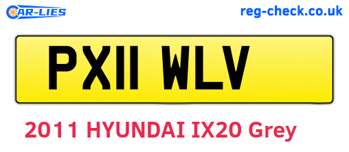 PX11WLV are the vehicle registration plates.