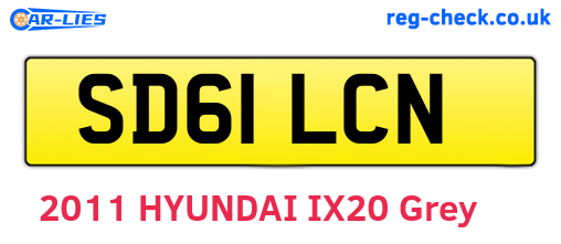 SD61LCN are the vehicle registration plates.
