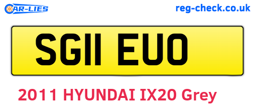 SG11EUO are the vehicle registration plates.