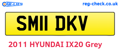 SM11DKV are the vehicle registration plates.