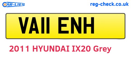 VA11ENH are the vehicle registration plates.