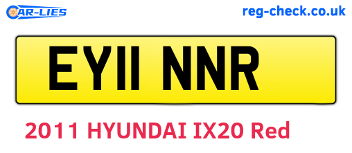 EY11NNR are the vehicle registration plates.
