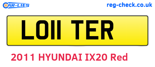 LO11TER are the vehicle registration plates.