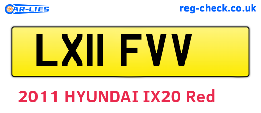 LX11FVV are the vehicle registration plates.