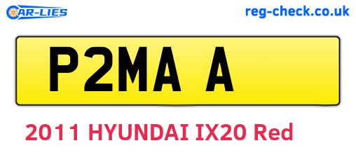 P2MAA are the vehicle registration plates.
