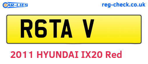 R6TAV are the vehicle registration plates.
