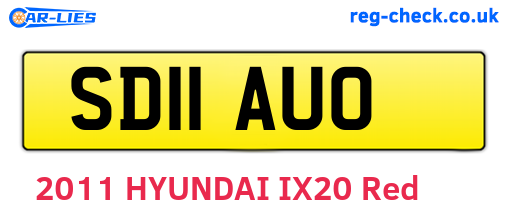 SD11AUO are the vehicle registration plates.