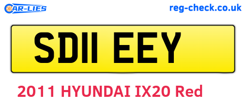 SD11EEY are the vehicle registration plates.