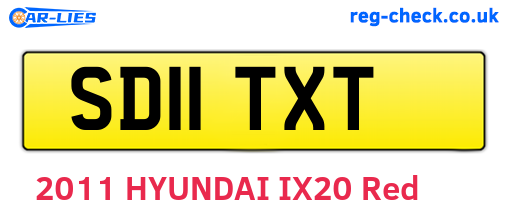 SD11TXT are the vehicle registration plates.
