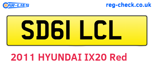 SD61LCL are the vehicle registration plates.