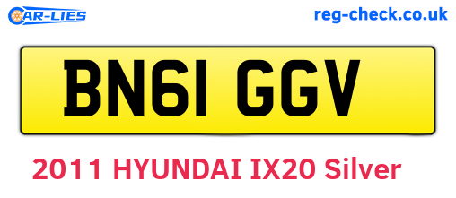 BN61GGV are the vehicle registration plates.