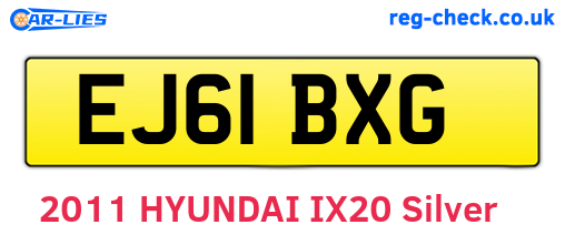 EJ61BXG are the vehicle registration plates.