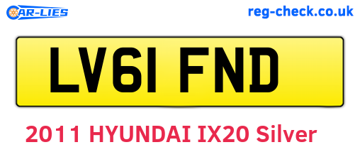 LV61FND are the vehicle registration plates.